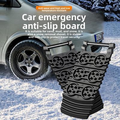 Placa Antiderrapante de Emergência para Pneus de Carro, Pistas de Recuperação, Tapete de Tração, Pá para Correntes de Neve, Rampas, Almofada, Acessórios Off-Road