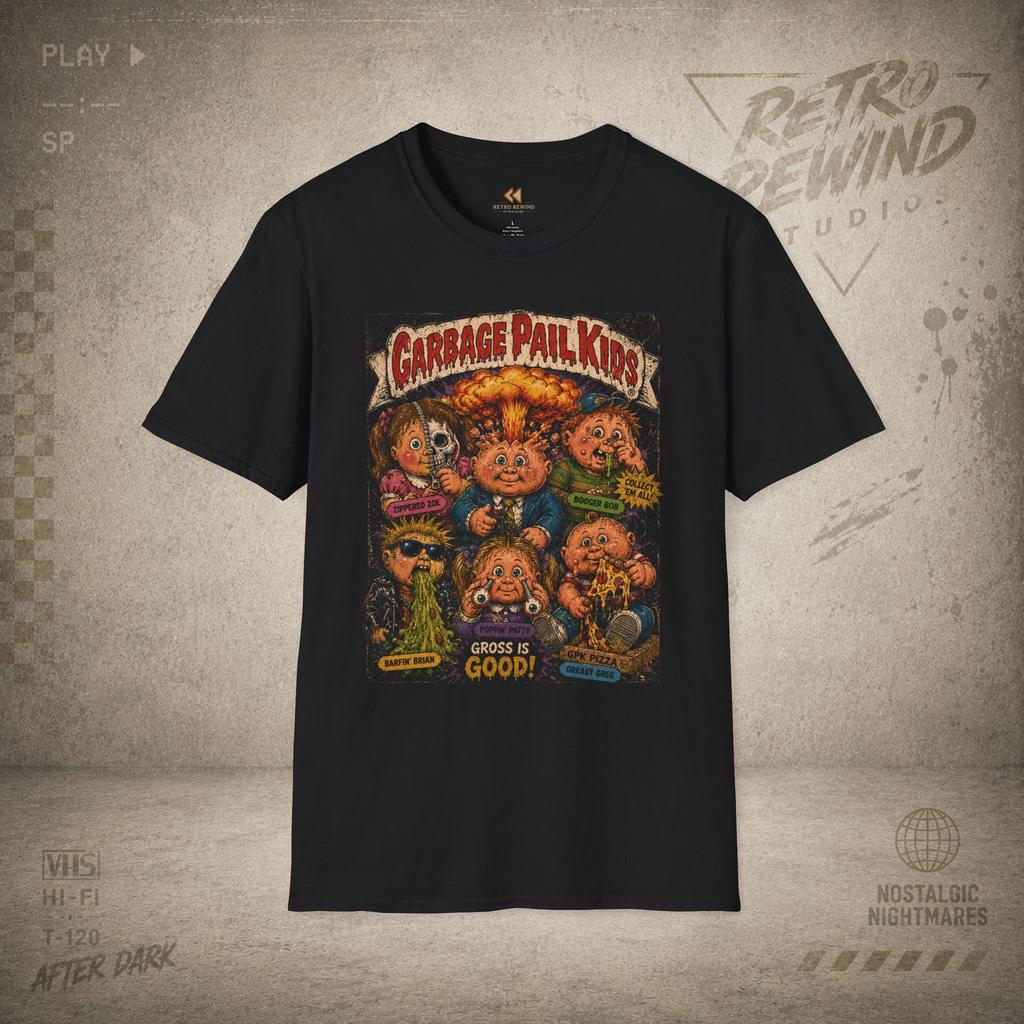 Garbage Pail Kids After Dark Horror T-Shirt | Twisted 80s Trading Card Tee