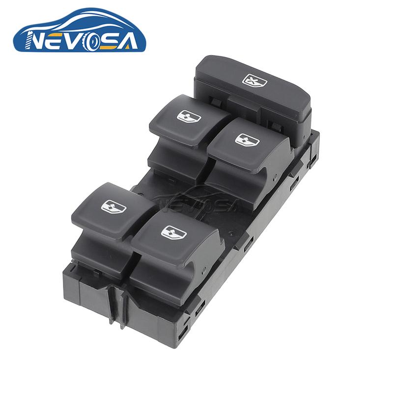 NEVOSA 6V1959857A For Skoda Fabia Rapid 2013 2015 Driver Door Master Window Control Switch Cuntrol Button 5JB959857 Green light