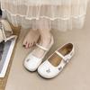 2025 New Korean Version Flat-soled Single Shoes Women's Versatile Casual Mary Jane Shoes Breathable Butterfly Soft-soled Grandma Shoes Tide