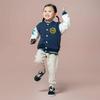 Vans Baseball Jacket Logo Single Button Loose Kids Jackets Dark-Blue VN000JZGLKZ