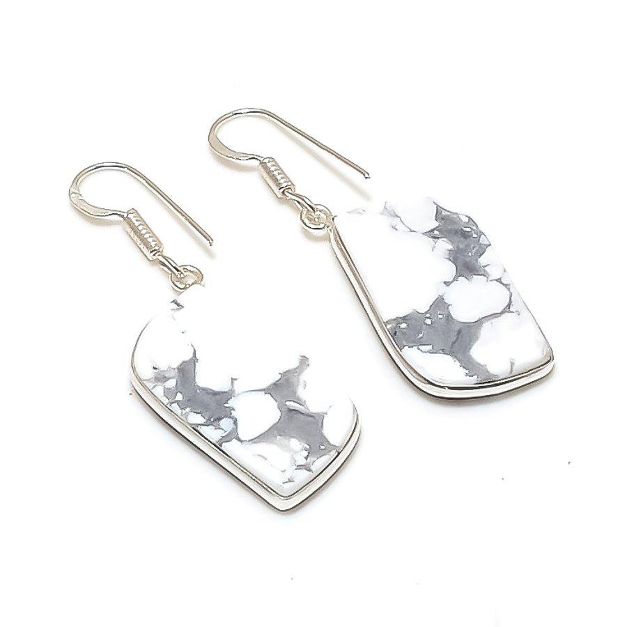 

Натуральный камень Галит Ручная работа Серьга из стерлингового серебра 925 пробы 1,81 AE-12033