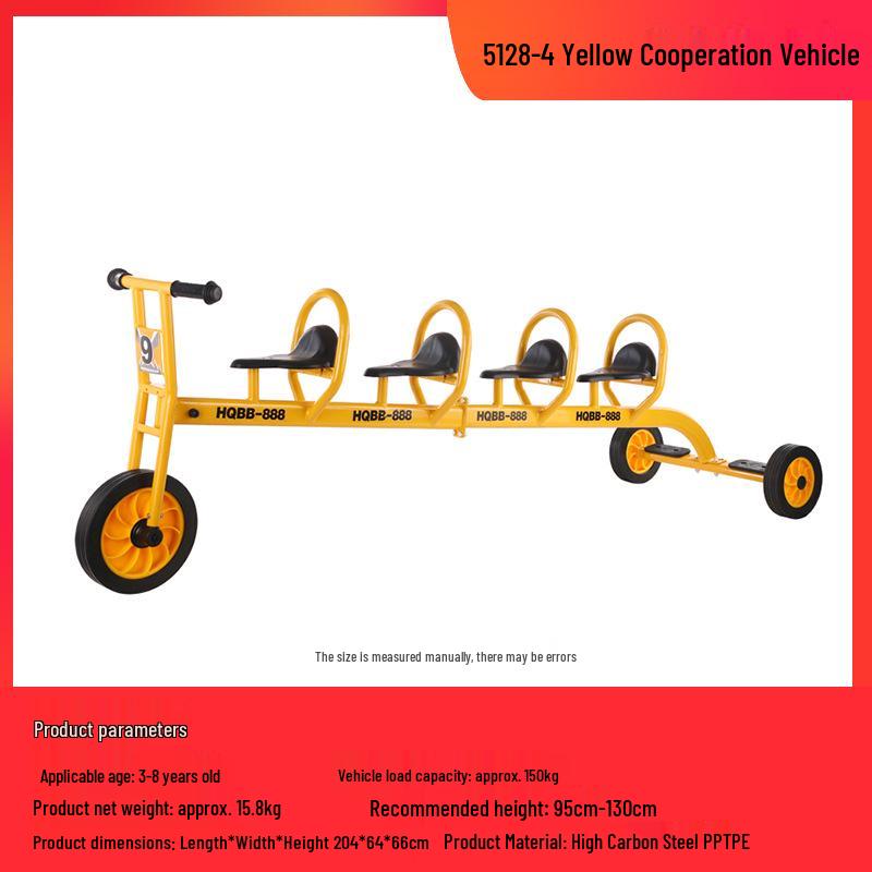 Children's Double Pedal Tricycle with Basket for Outdoor Play