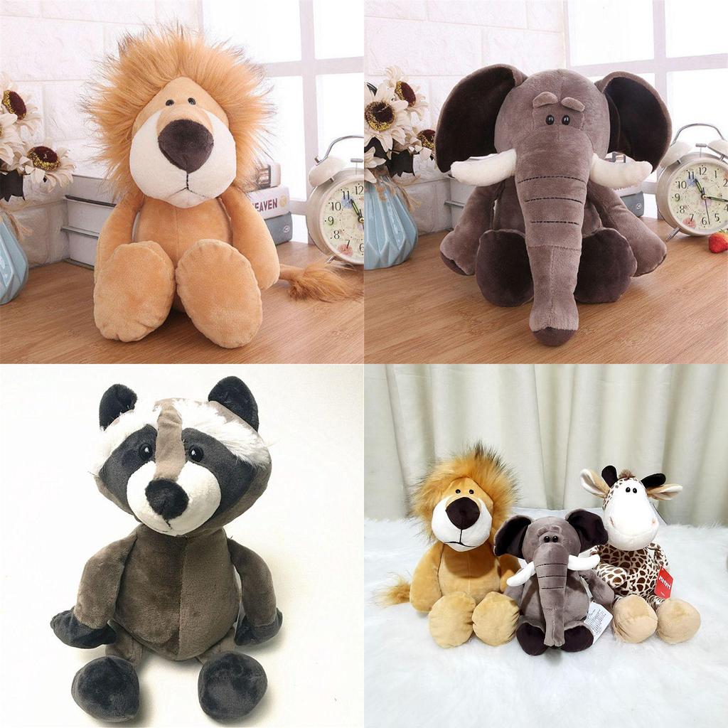 Jungle Animal Plush Toy Adorable Pp Cotton Stuffed Doll For Kids Babies