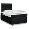 Vidaxl Continental Bed With Mattress, Black, Fabric, 120X200 Cm