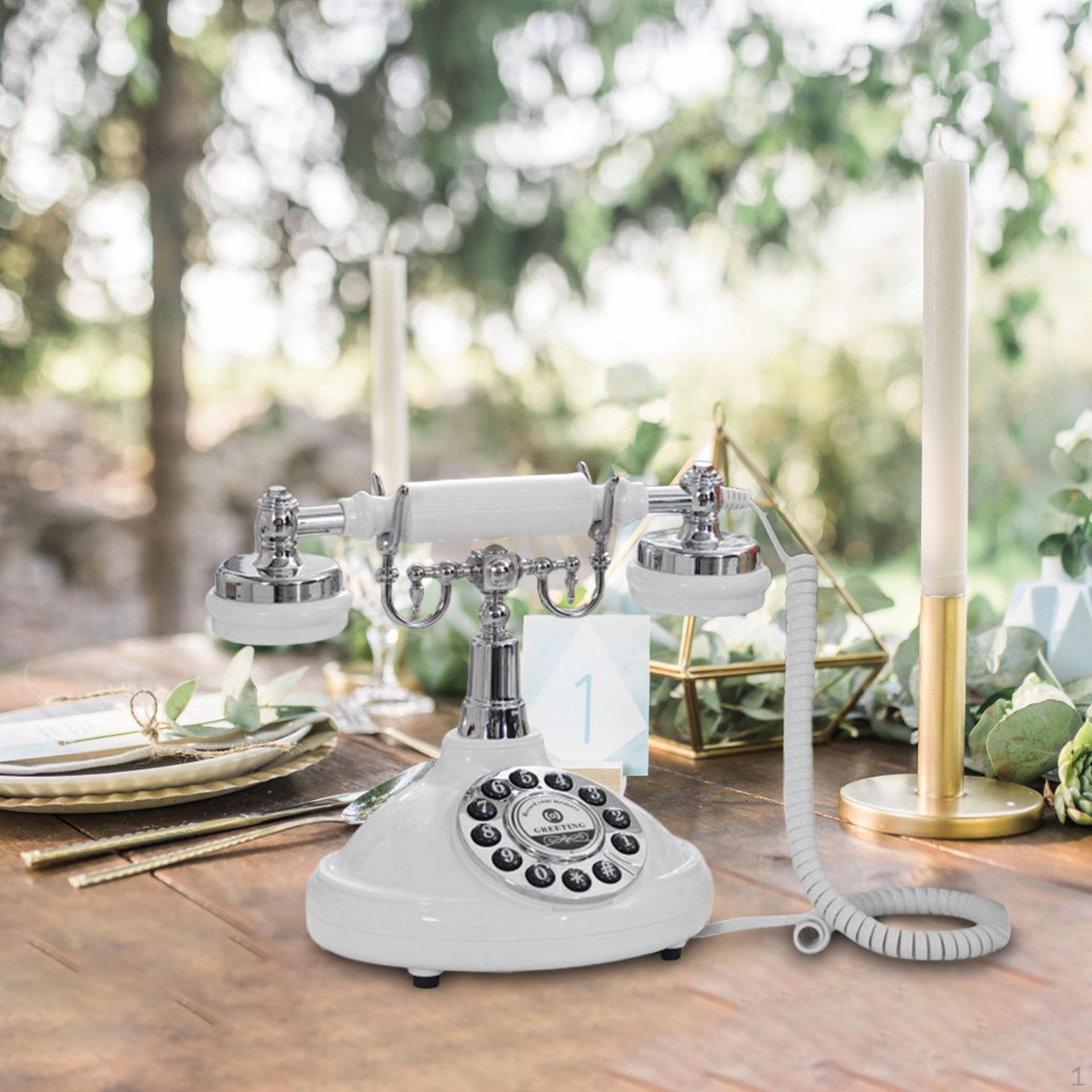 Аудио Гостевая Книга Телефон Гостевая Книга Телефон Старый Диктофон для Торжественного Празднования Дня Рождения белый