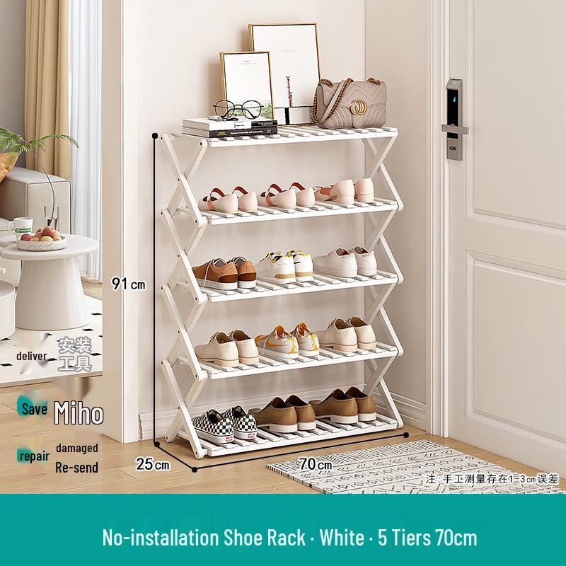 Compact Foldable Shoe Rack: Multi-Layer, No-Install, Space-Saving Storage for Indoor Entrances.