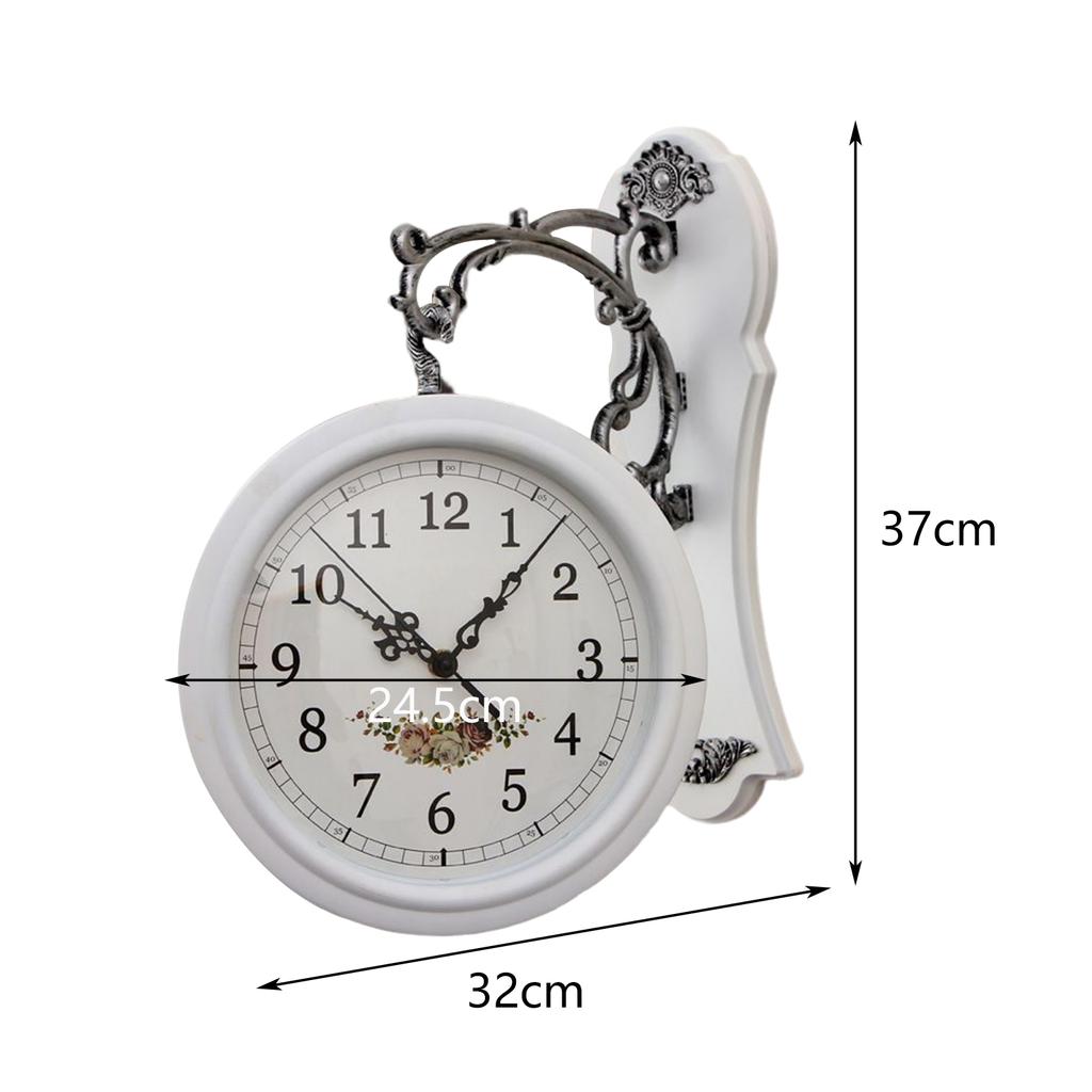 Double Sided Wall Clock Hanging Clocks Art Clock Decorative Two Faces Clock Grand Central Station Clocks for Living Room Study