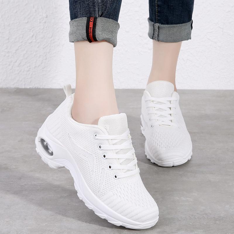 Sneakers summer new mesh breathable running shoes air cushion platform casual travel shoes