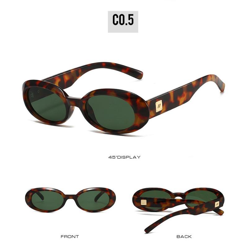 Midnite Star Retro Classic Small Oval Sunglasses Women Fashion Champagne Lens Shades Uv400 Men Trending Rivets Punk Sun Glasses