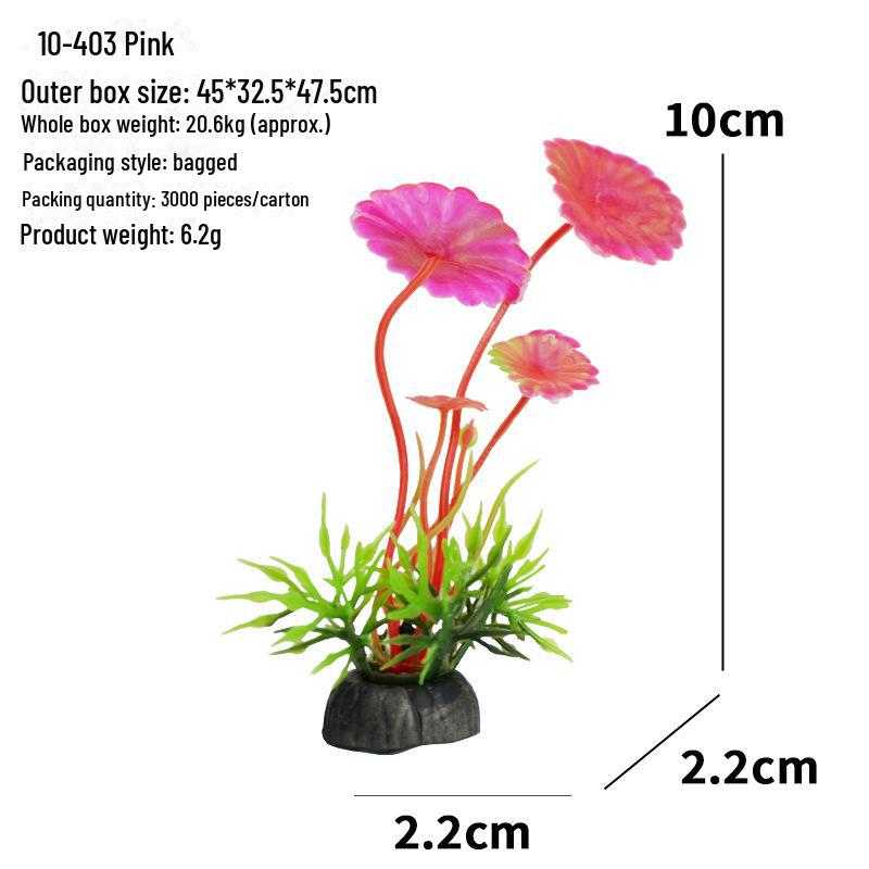 Aquarium Decor: Artificial Plants & Flowers for Fish Tank Landscaping (10-4 Series)