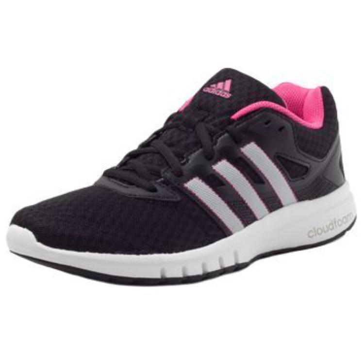 Adidas Galaxy 2 Comfortable Non-Slip Low-Top Running Shoes Women Running Shoes Black White AQ2196