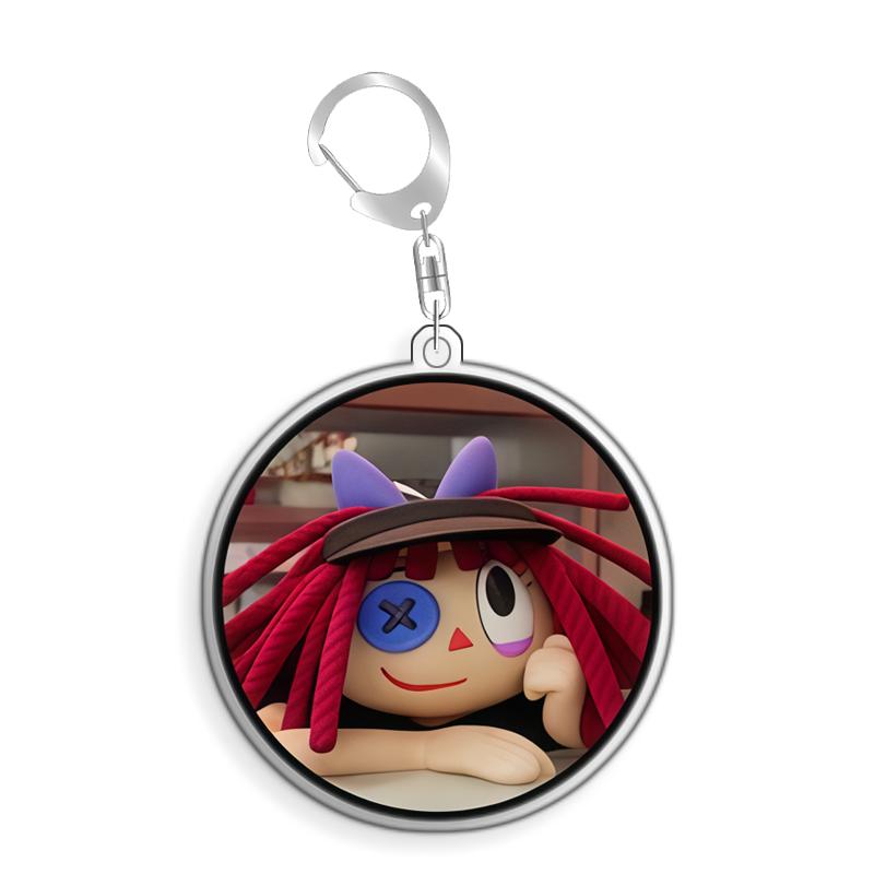 For The Amazing Digital Circus Pomni Zooble Gangle Kinger Ragatha Acrylic Selfmade Cute Cartoon Anime Keychain Pendant Toy Gift