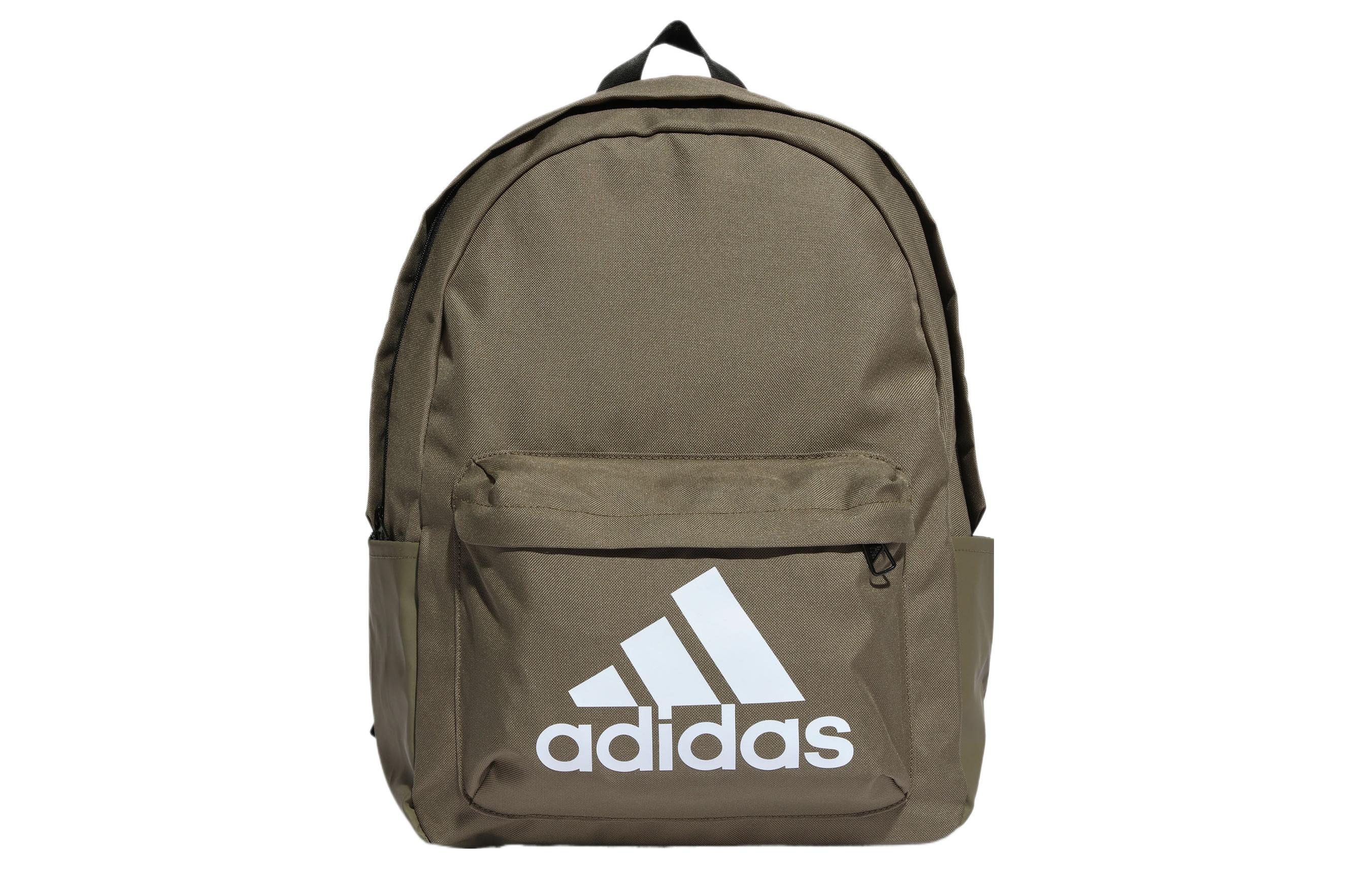 

Adidas Recycled Polyester Backpack Unisex Strata Olive Green & White HR9810