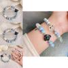 Adorable Resin Dog Couple Bracelet Handmade Ceramic Beads Fresh Summer Jewelry
