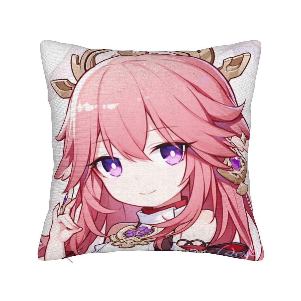Anime Game G-Genshin Impact Pillowcases Cute Funny Pillow Case For Living Room Chair Graphic Pillow Cover