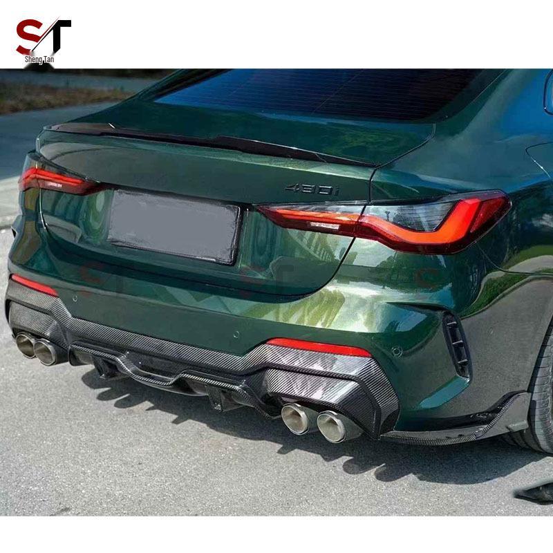 Carbon Fiber Rear Diffuser and Bumper Extensions for BMW 4 Series G22/G23 Coupe
