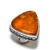 Baltic Amber Handmade 925 Sterling Silver Jewelry Ring Size 8 J8f66