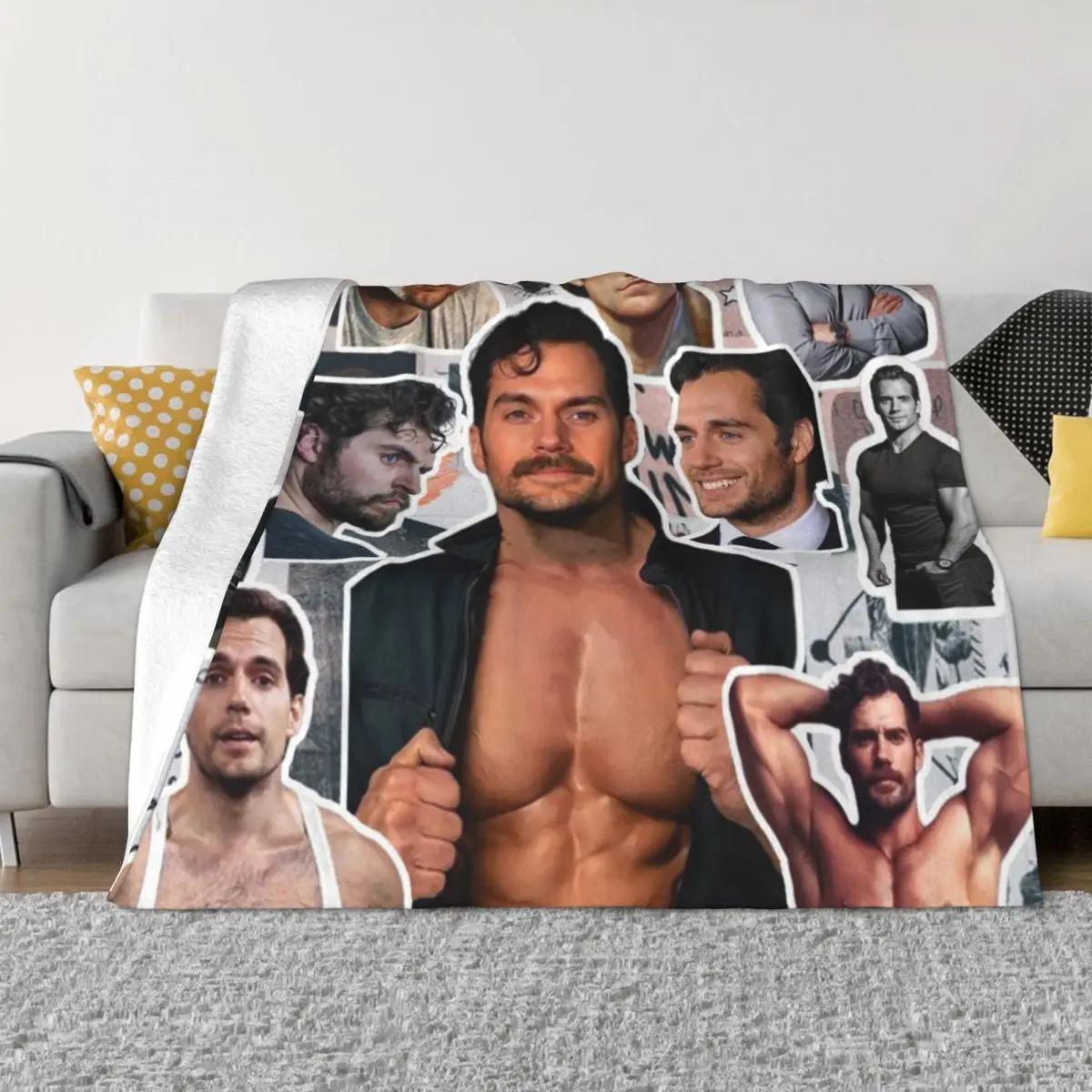 Фотоколлаж Генри Кавилла Плед Мягкий Клетчатый Хэллоуинский плед 30x40in