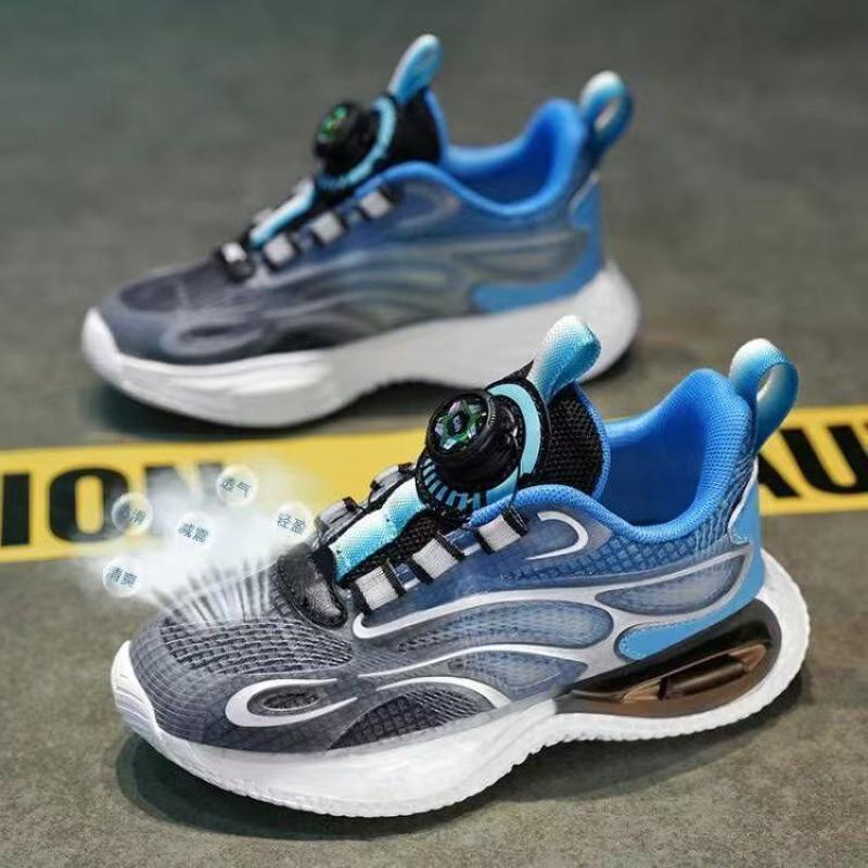 Boys' shoes 2025 spring new primary school children's leather surface waterproof soft sole non-slip explosive sports running shoes