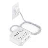 Type C Port Braided Cord Power Strip 3 USB Slots Type C Power Strip  America Standard