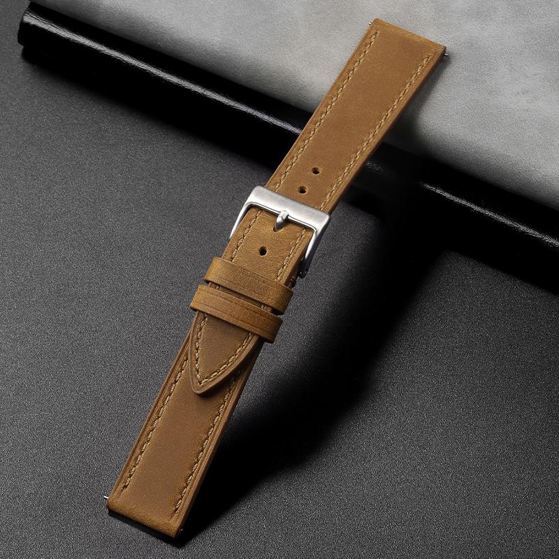 Vintage Watch Strap Quick Release Watchband 19mm 21mm 18mm 20mm 22mm Cowhide Watchband Smart Watch Strap Accessories Bracelet