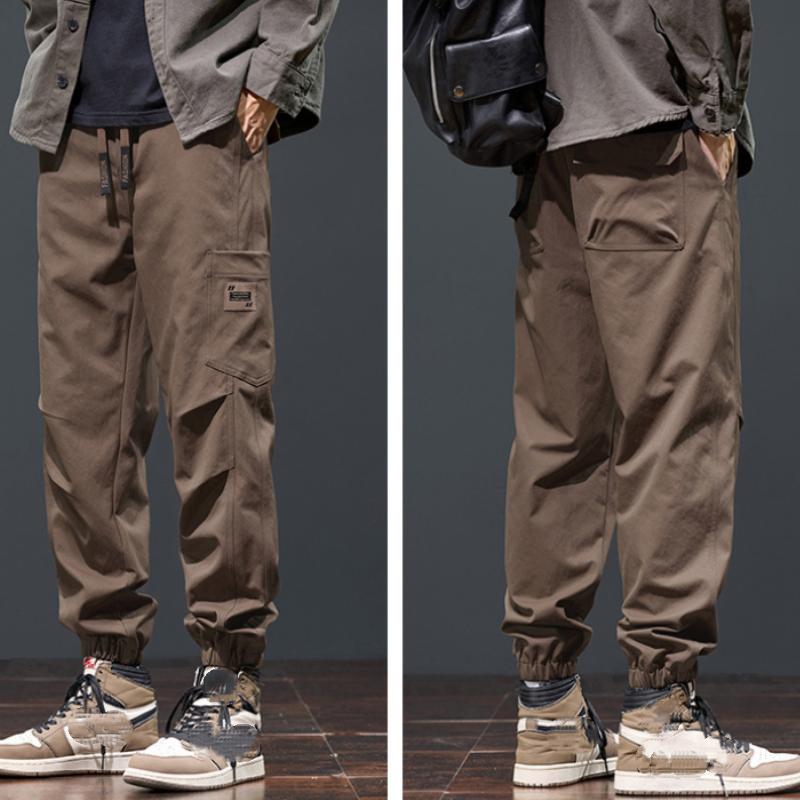 Nuovi Jeansalls Americani alla Moda per Primavera e Autunno Pantaloni Larghi da Uomo Monocolore Casual Taglia Grande Pantaloni Sportivi da Uomo