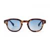 Vintage Rivet Tortoiseshell Round Sunglasses Women Men Brand Style Design Vintage Retro Yellow Blue Color Lens Square Sun Eyeglasses Female UV400