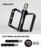 GORIX Bicycle Pedals Flat Pedals Aluminum Lightweight Thin Wide Flat Spike Pins Stylish Simple Design Flat Pedal Black Durable Suitable for Road Cross