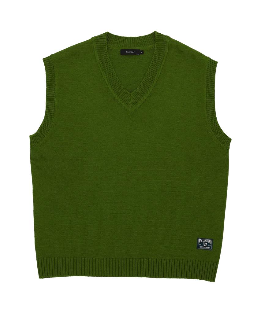 W Standard Basic V-Neck Vest [4 Colors]