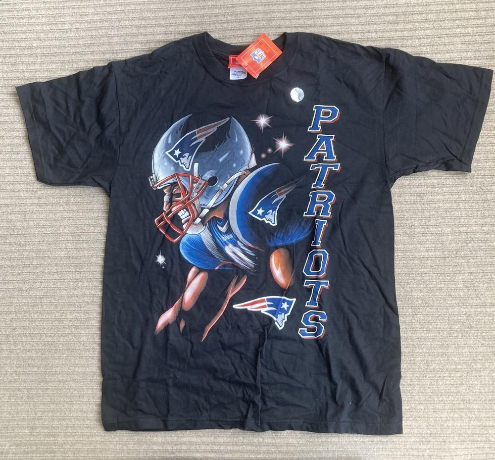 Vintage New England Patriots Shirt Mens Large NFL Football Game Face With Tags Unisex T-Shirt S