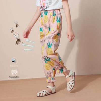 Montagut Girls' 2026 Summer Fruit Print Mosquito Repellent Long Pants
