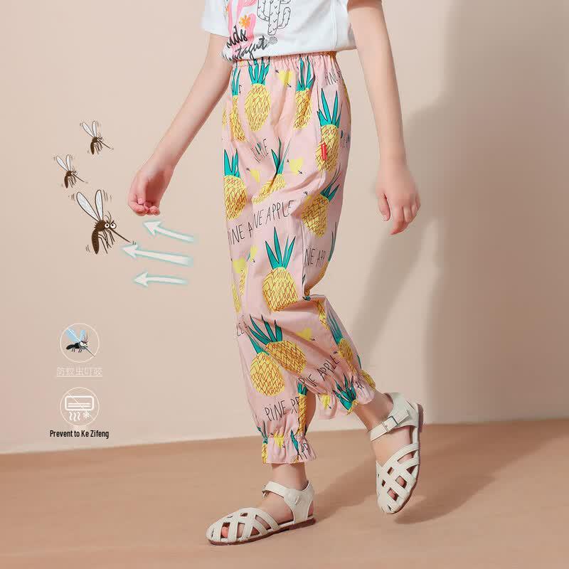 Montagut Girls 2026 Summer Fruit Print Mosquito Repellent Long Pants 130