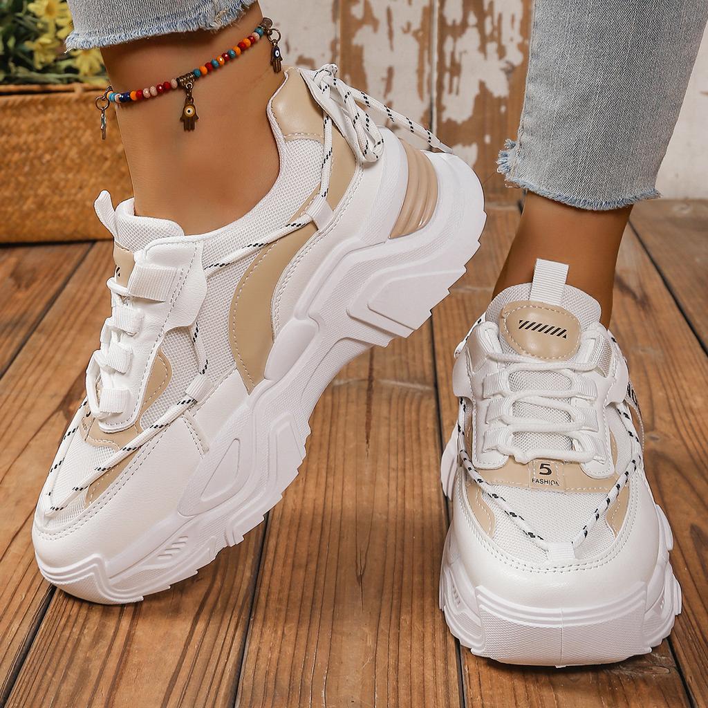 Siateczkowe oddychające buty 'dopamine dad' damskie ins modne nowe wszechstronne buty casual podwyższające wzrost sportowe buty damskie