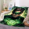 1pc Green Lantern Blanket Polyester Fiber, All Season Comfort for Sofa, Bed, Office, Car, Camping Ideal Home Decor & Gift, Office Comfort