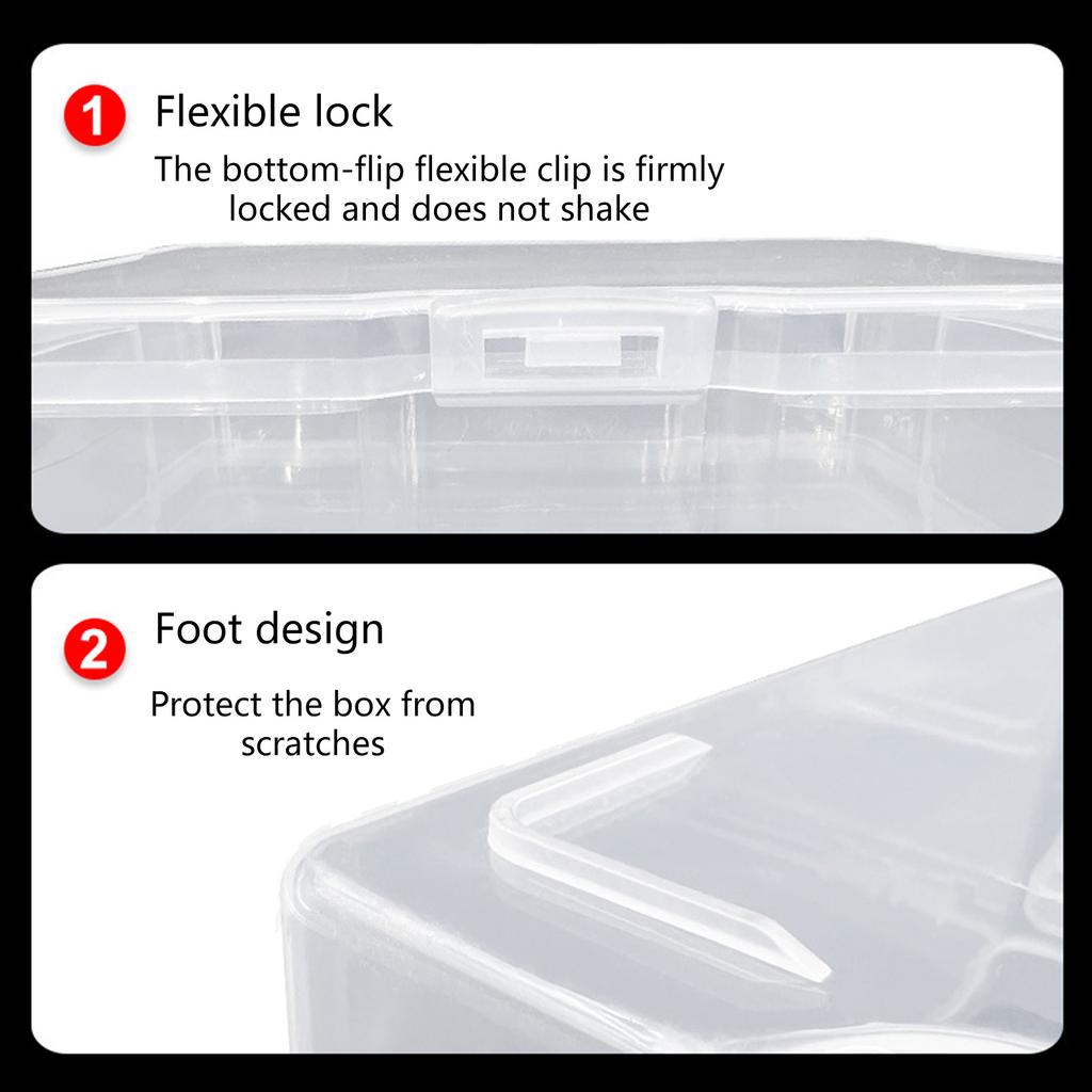 6 Layer Plastic Fishing Tool Box Baits Case Clear Fishing Lure Tackle Box Container Fishing Tool Gear Organizers