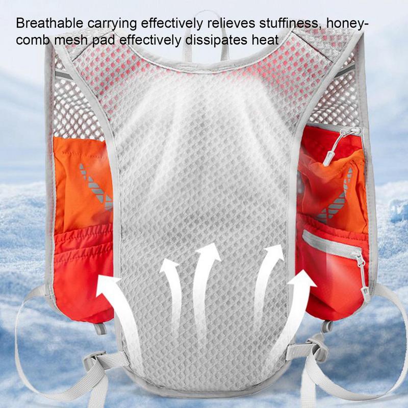 Outdoor Reflective Running Backpack Breathable Women Men Running Race Hydration Vest Running Bag for Bicycle Marathon
