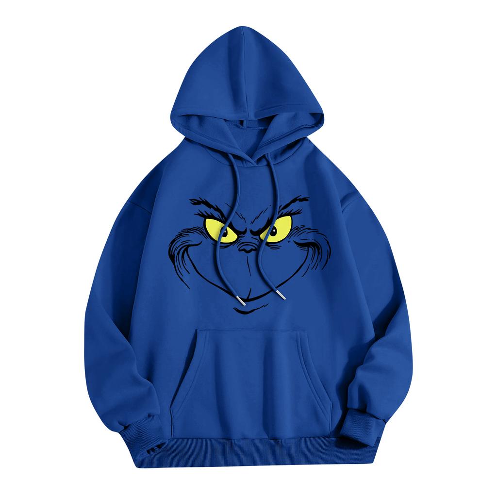 Women's Fashion Christmas Printed Casual Hooded Sweatshirt With Pockets