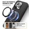 For iPhone 13 Pro Case with Ring Kickstand Compatible with MagSafe PU Leather Back Cover
