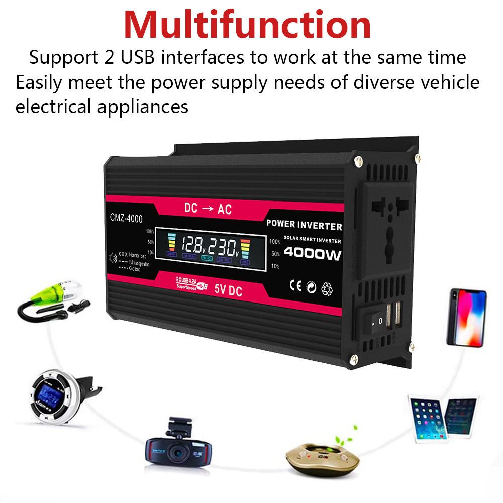 Intelligent Modified Sine Wave Car Solar Inverter 4000W 12V