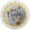 Christmas Snowflake Wreath Metal Wall Art Round Aluminum Sign Holiday Home Decor