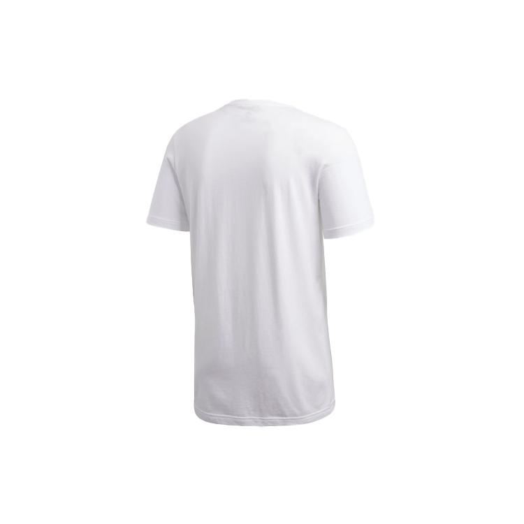 adidas T Shirts Men's White Crew Neck Moderate Straight Fit FN1746