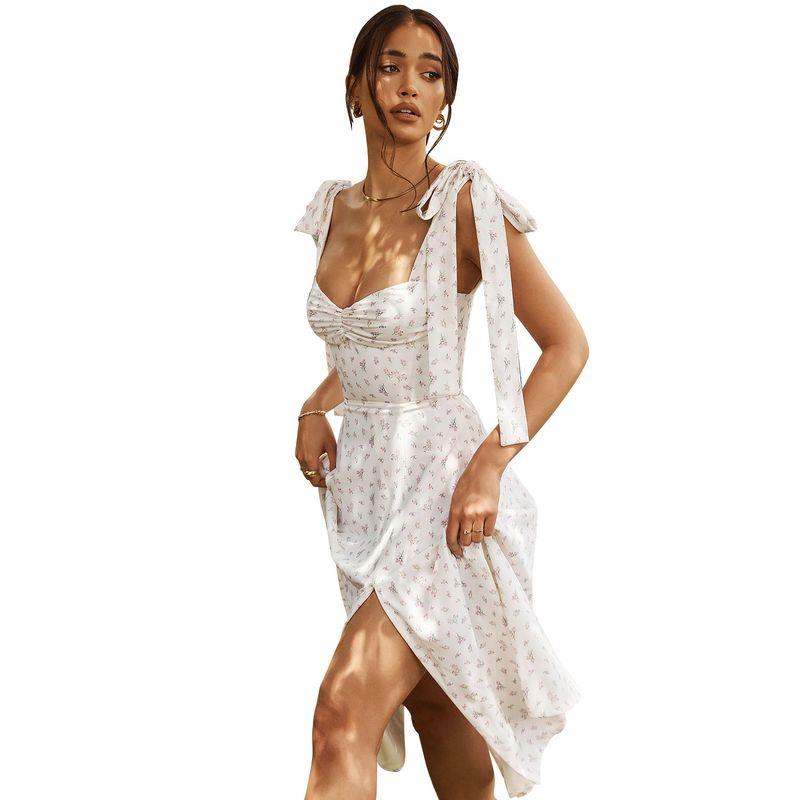 

Women s Sexy Sleeveless Split Tube Top High Waist Sling White XL