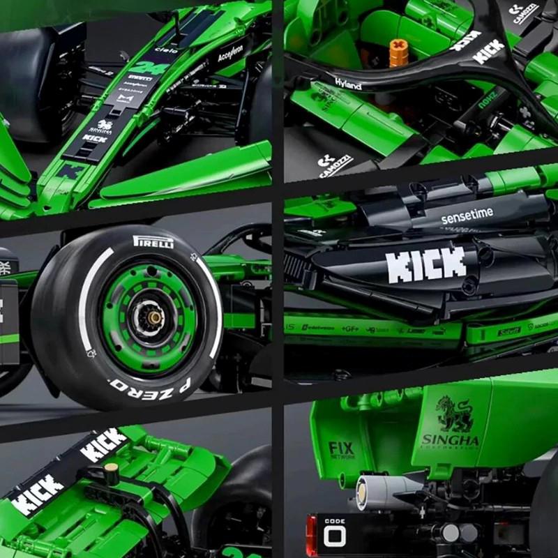 Technical KICK SAUBER F1 C44 Sports Model Car Set,1:8 Racing Car Kits Model 2553PCS Building Blocks Car Lovers Muscle Car Fans