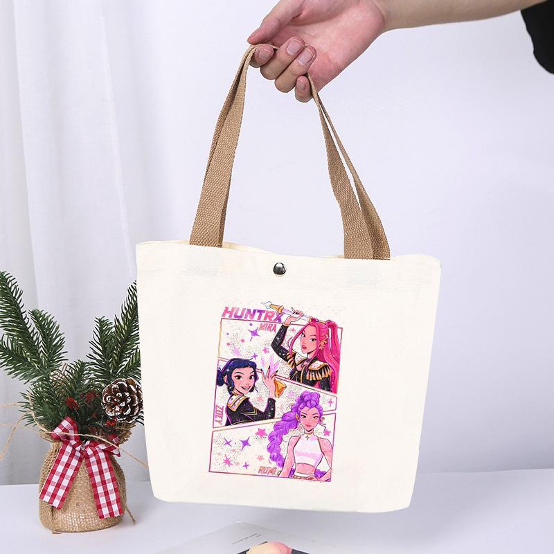 Animation Cartoon Printing Fashion High Value Lightweight Casual Shoulder Bag Going Out Portable Canvas Bag