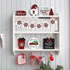 Christmas Decoration For Tiered Tray Christmas Table Sign Decor Tabletop Wooden  Indoor Winter Farm-house Home Party House Shelf Decoratio