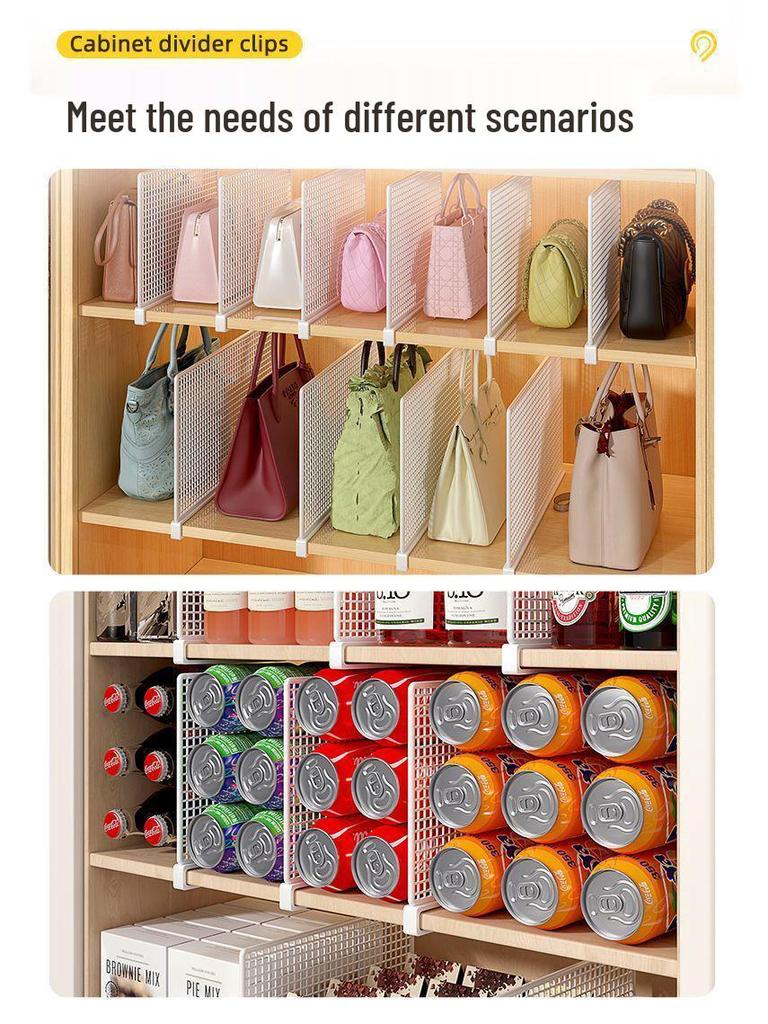 Punch-Free Cabinet & Wardrobe Divider - Multipurpose Storage & Organizer Rack