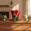 Velvet Top Hat with Sucker Easy Storage Christmas Freestanding Tabletop Ornament Bow