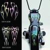 Laser Colorful Motorcycle Flame Stickers Gas Tank & Fender Decals Kit Universal