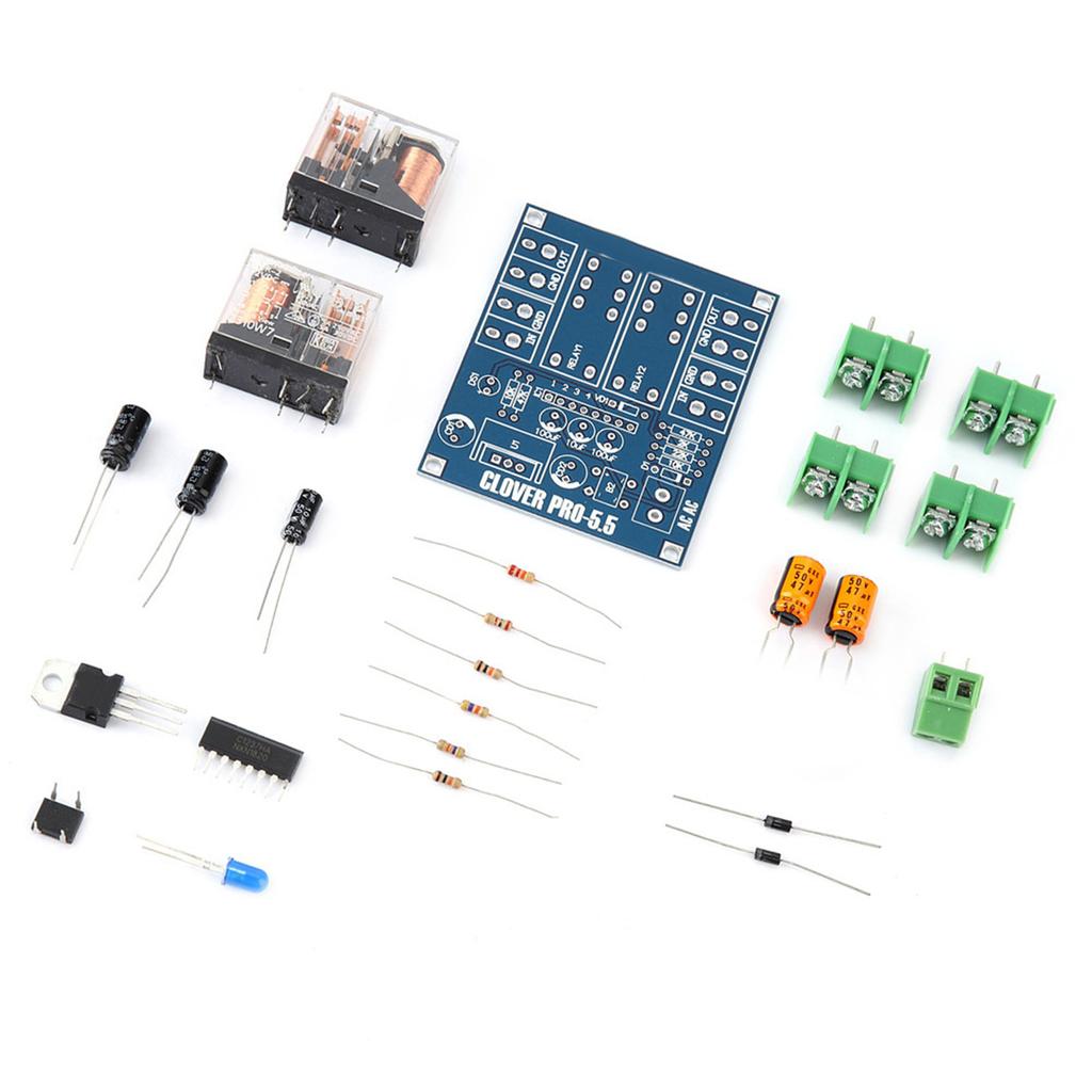 AC 12 24V Dual Relay Voltage Regulator Speaker Protection Board Module DIY Kit